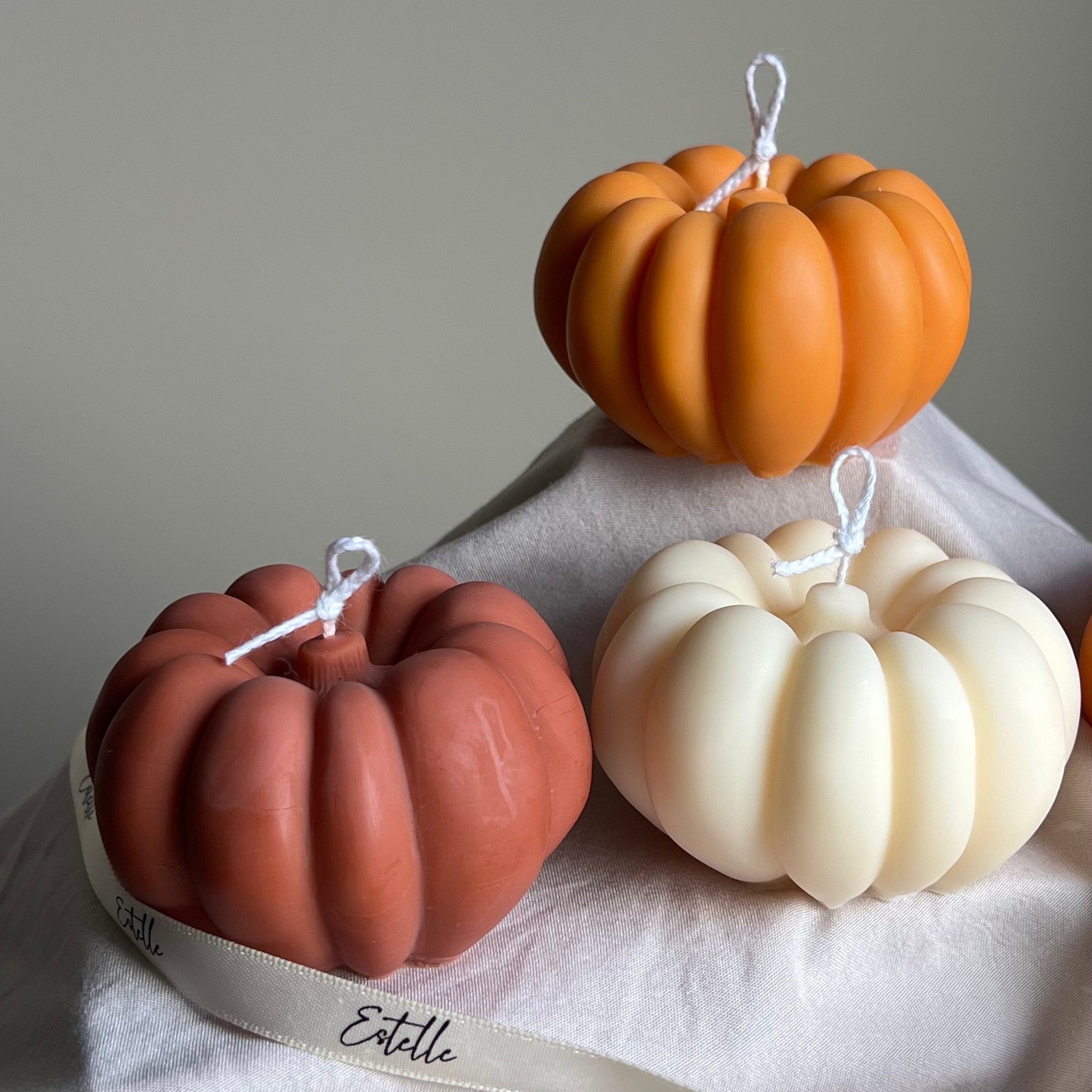 Handmade Autumn Pumpkin Soy Wax Candle: Spooky Season Decor