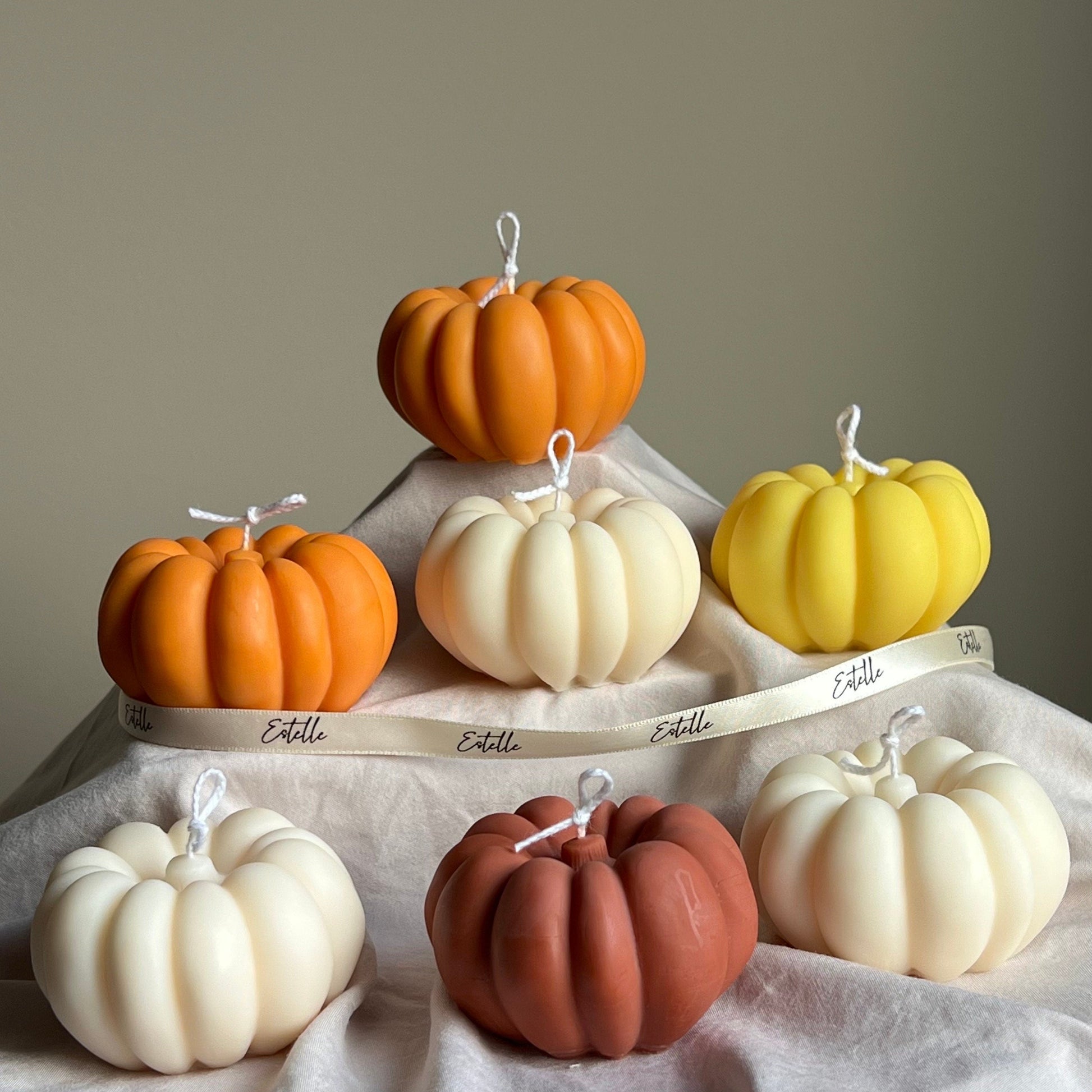Handmade Autumn Pumpkin Soy Wax Candle: Spooky Season Decor