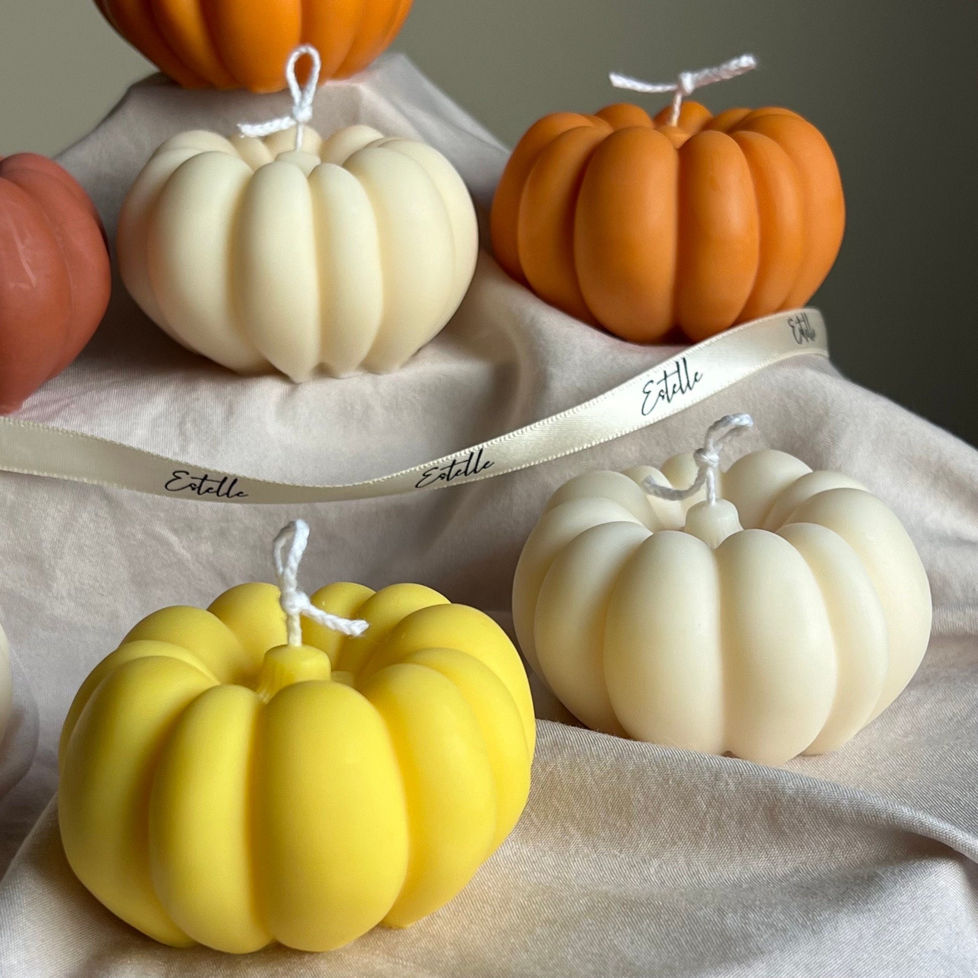 Handmade Autumn Pumpkin Soy Wax Candle: Spooky Season Decor