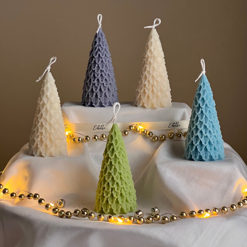 Handmade Soy Christmas Tree Candle: Festive Home Decor
