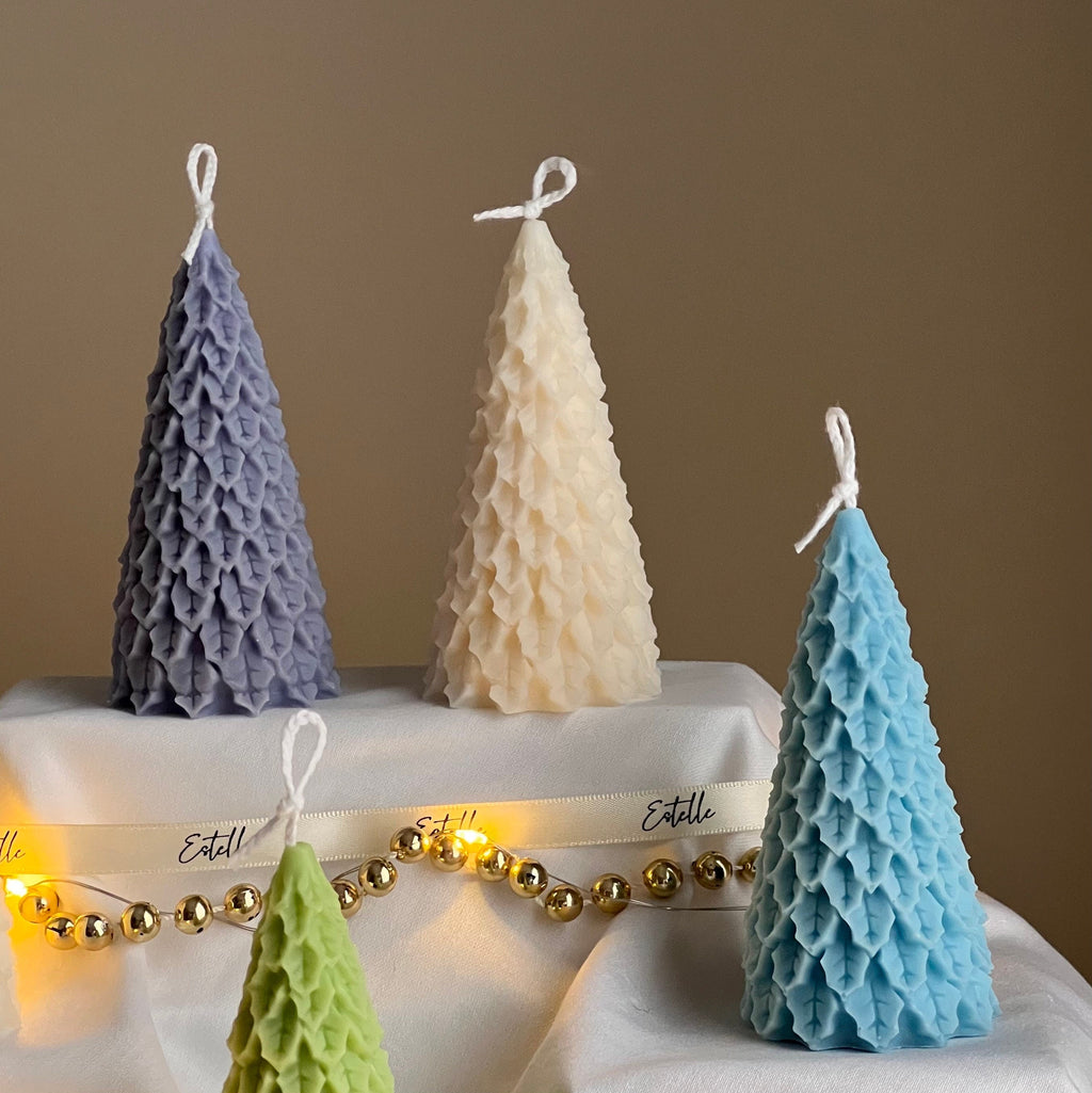 Handmade Soy Christmas Tree Candle: Festive Home Decor