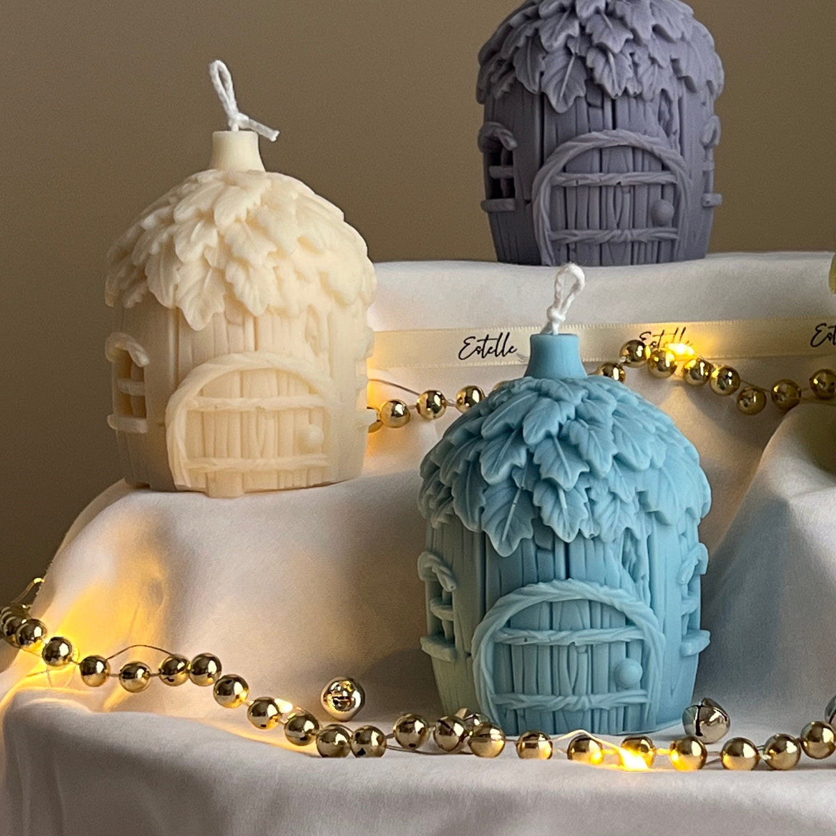 Acorn House Christmas Candle: Handmade Soy Festive Decor