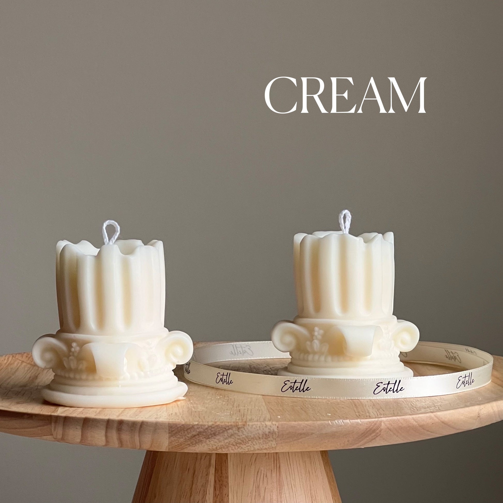 Soy Wax Roman Column Candle: Handmade Home Decor
