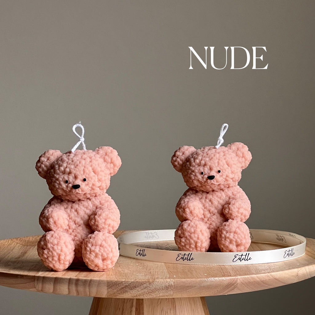 Fluffy Bear Soy Wax Candle | Handmade Home Decor