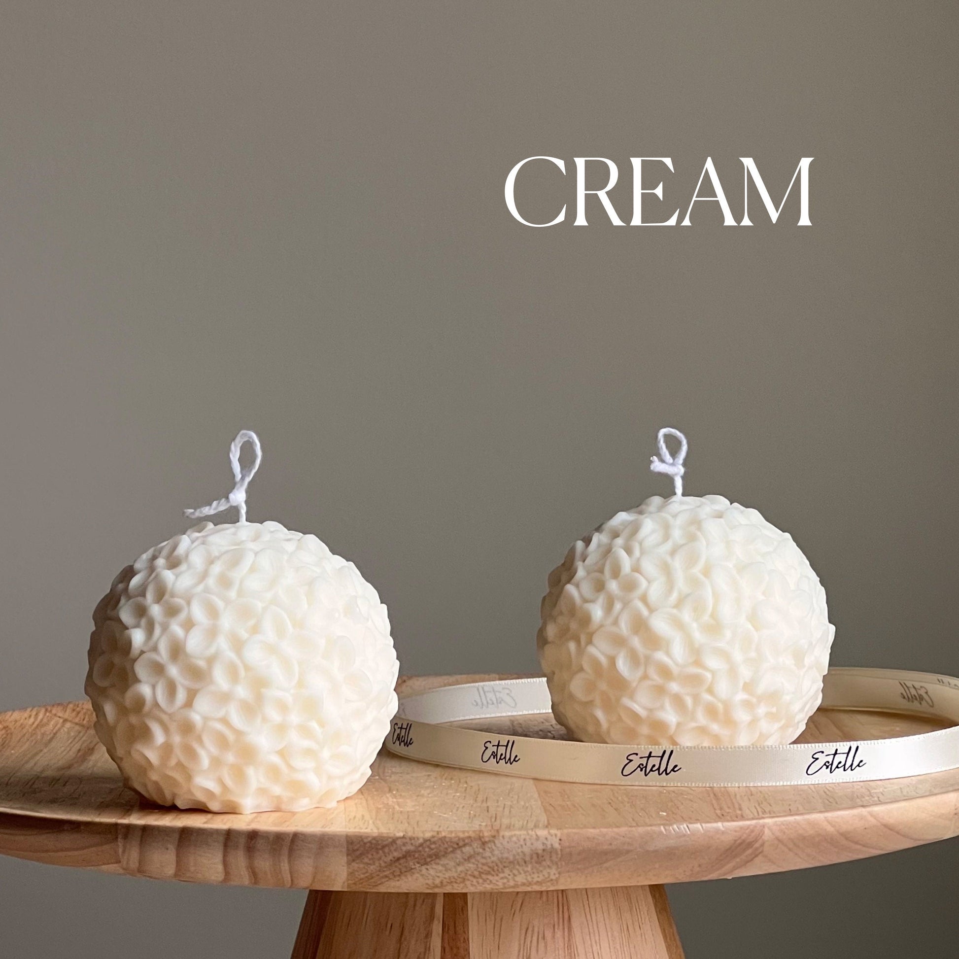 Handmade Soy Wax Ball Candle | Decorative Unscented Candle
