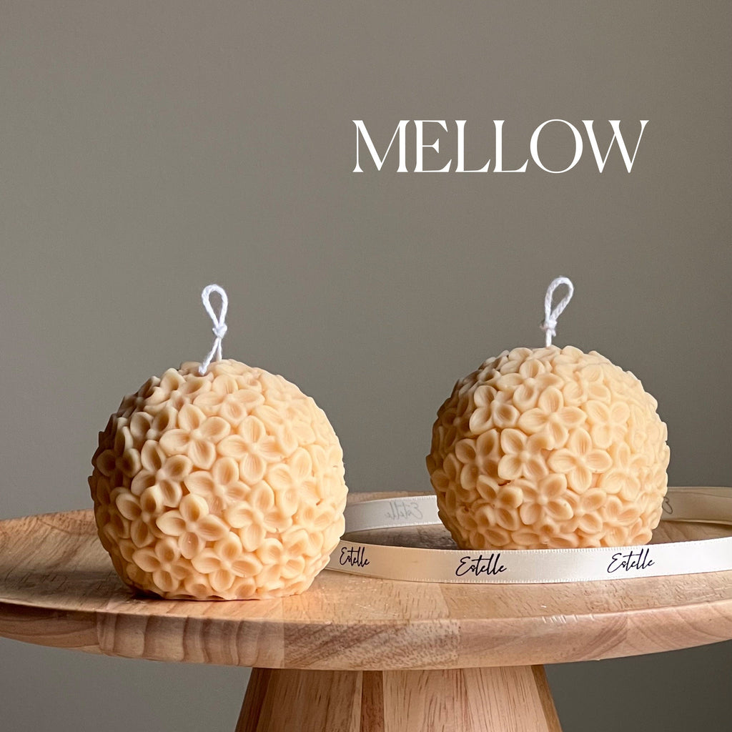 Handmade Soy Wax Ball Candle | Decorative Unscented Candle