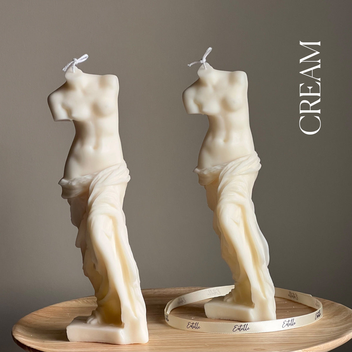 Venus Soy Wax Candle | Torso Female Figure, Handmade Decor