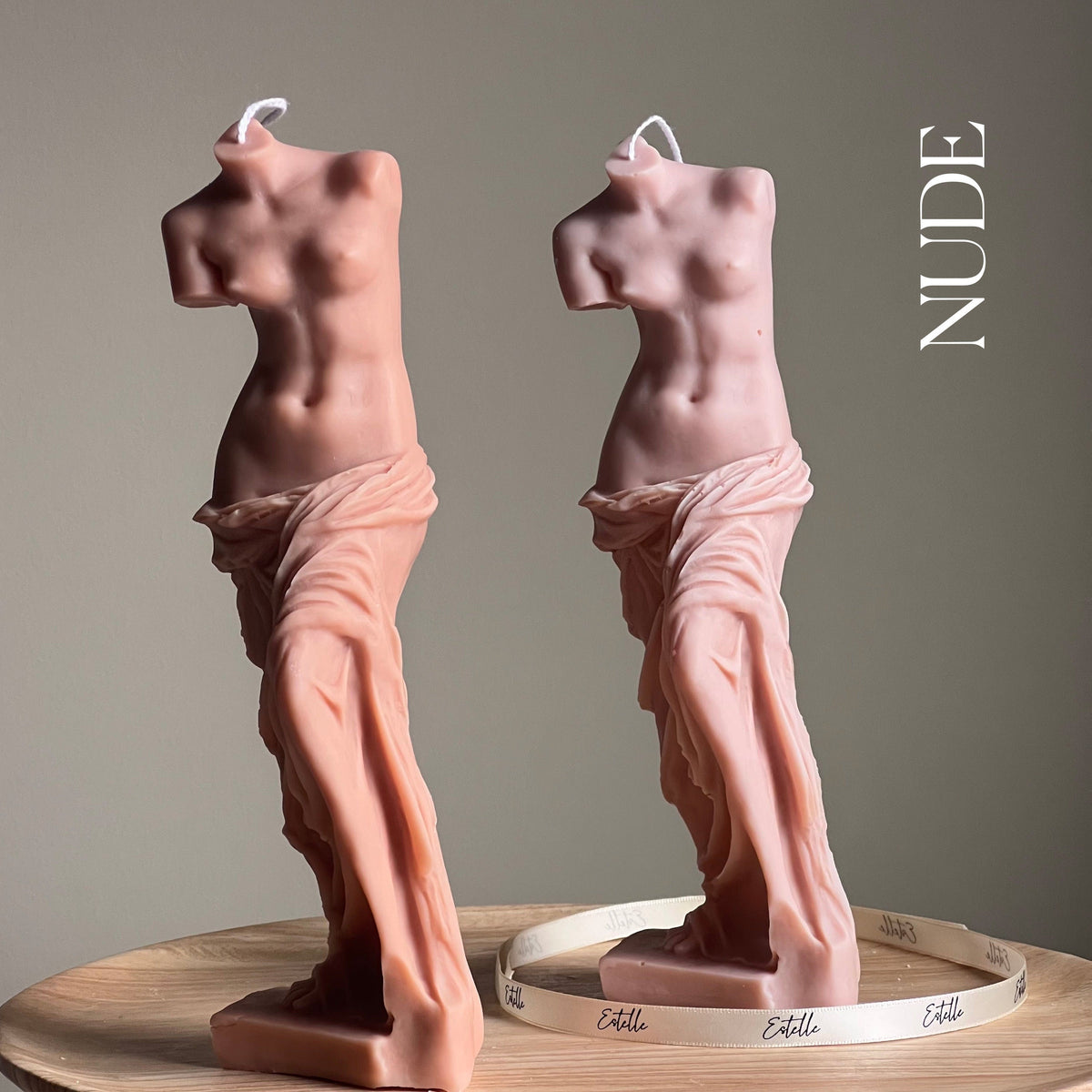 Venus Soy Wax Candle | Torso Female Figure, Handmade Decor