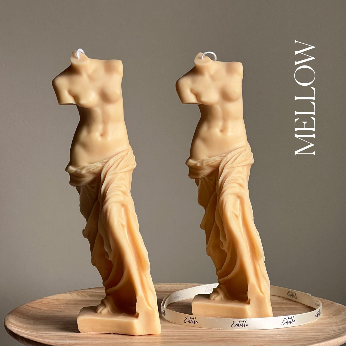 Venus Soy Wax Candle | Torso Female Figure, Handmade Decor