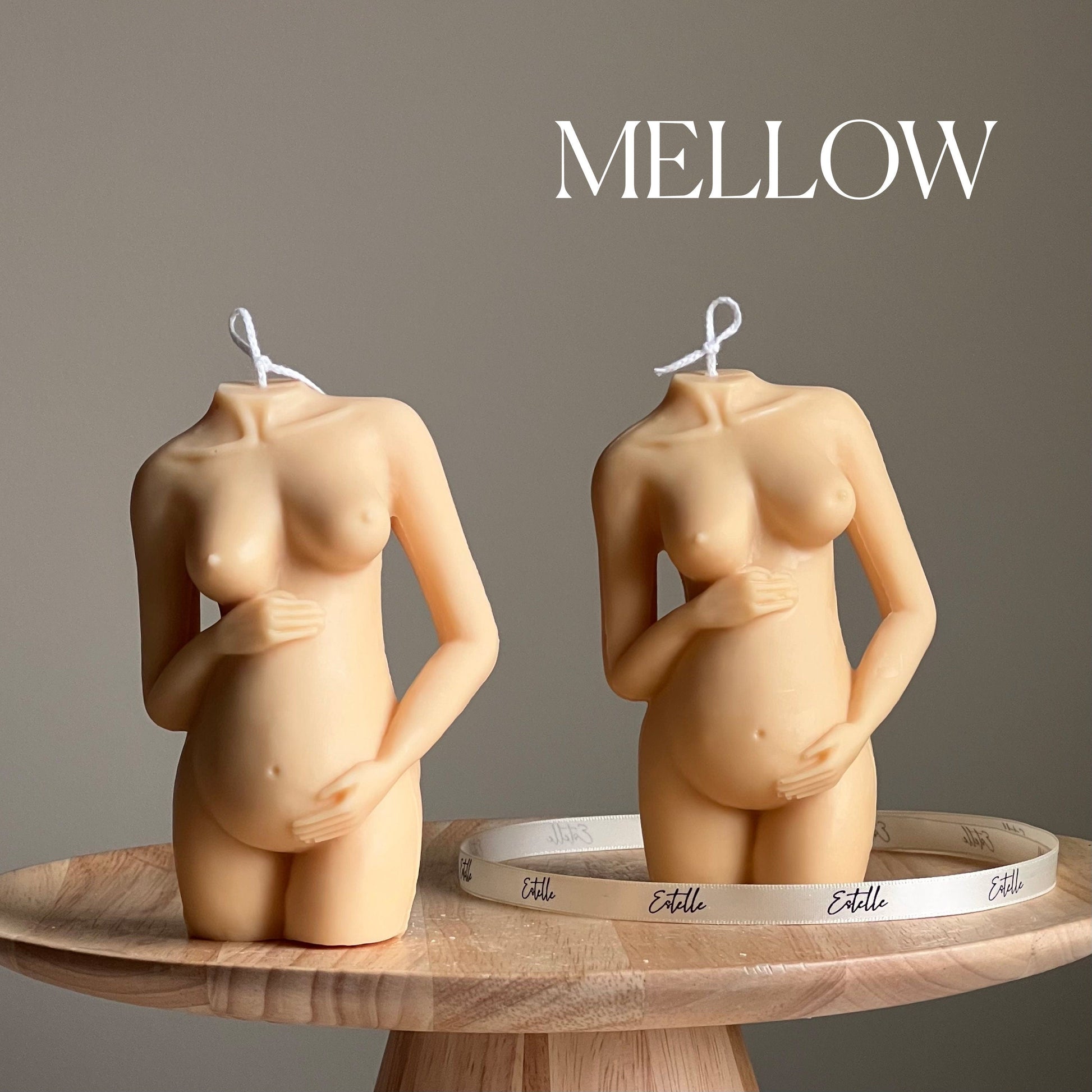 Pregnant Woman Soy Candle | Body Positive Home Decor, Baby Shower Gift