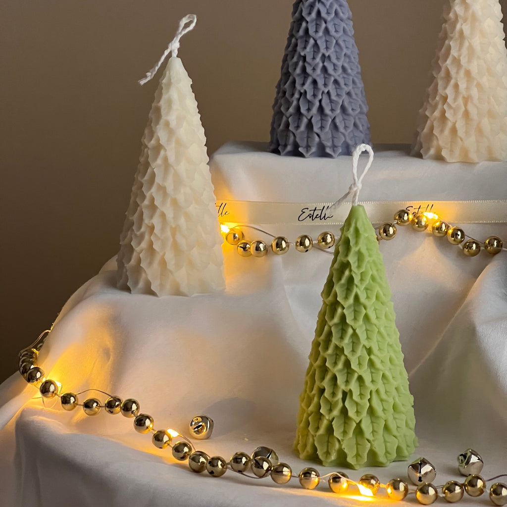Handmade Soy Christmas Tree Candle: Festive Home Decor