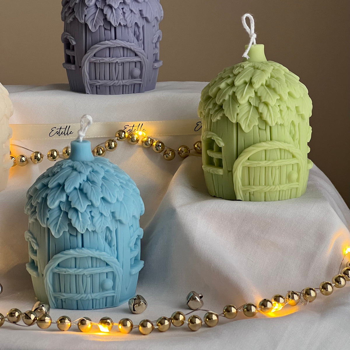 Acorn House Christmas Candle: Handmade Soy Festive Decor
