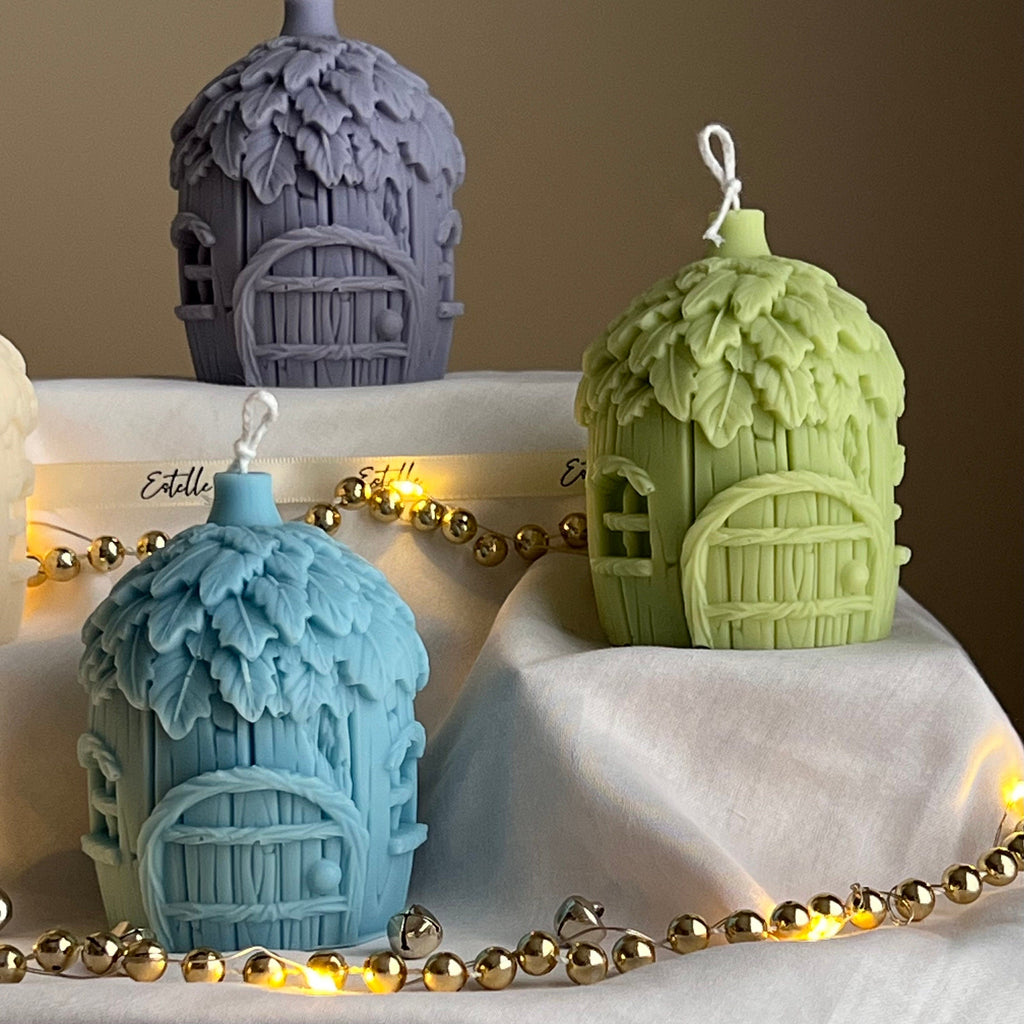 Acorn House Christmas Candle: Handmade Soy Festive Decor