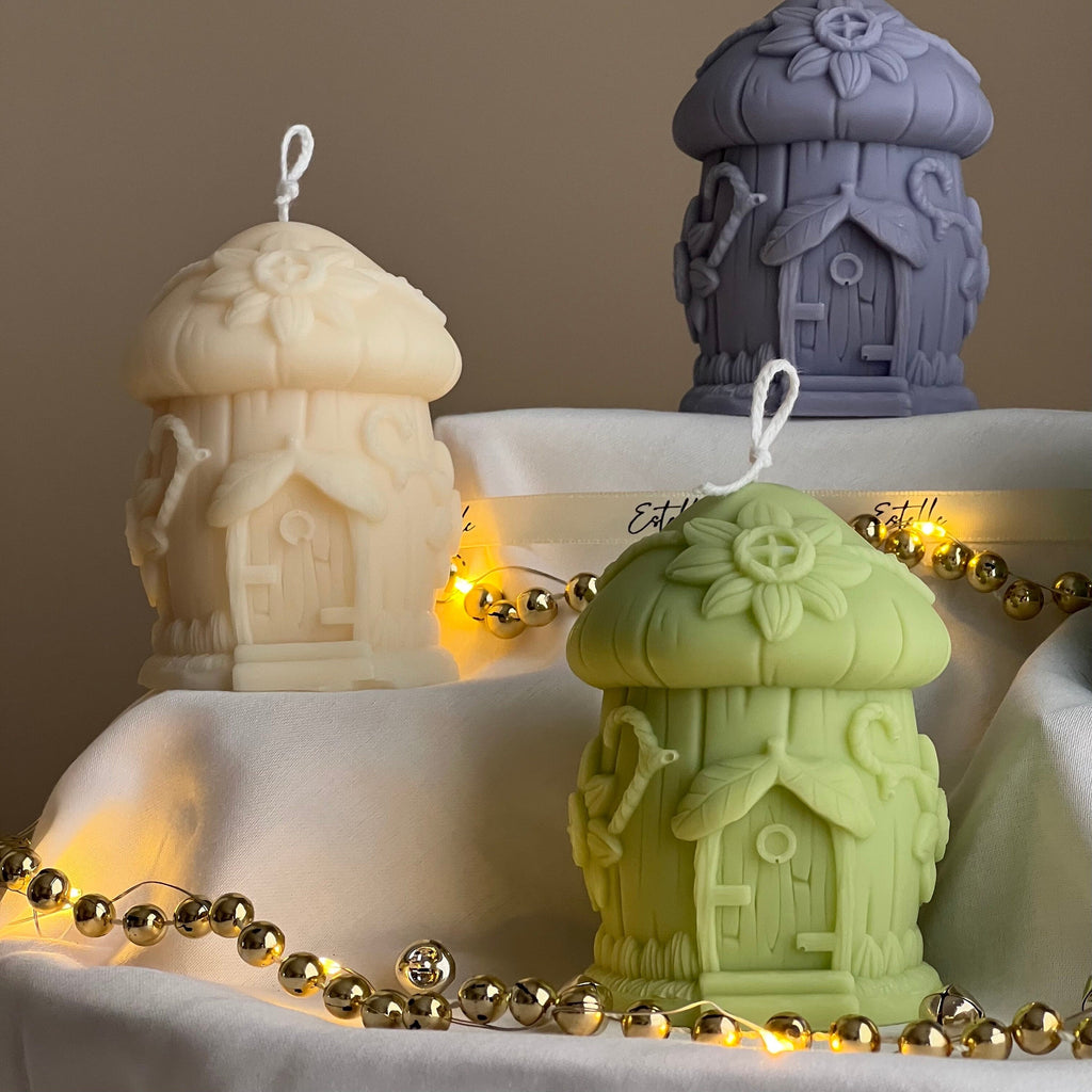 Sunflower House Candle | Christmas Decor, Handmade Soy Candle