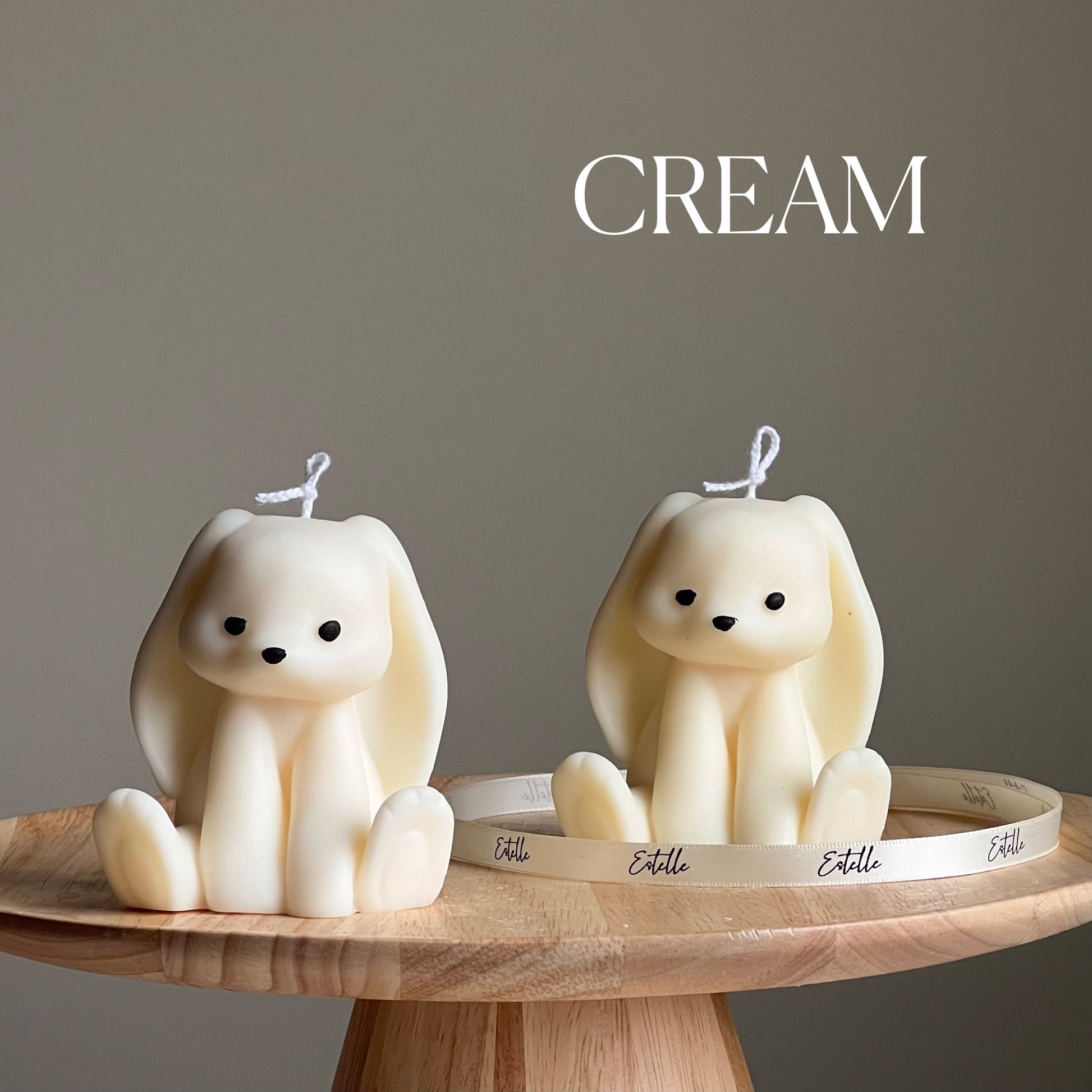 Handmade Rabbit Soy Wax Candle | Sakura Pillar Candle