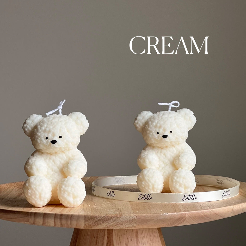 Fluffy Bear Soy Wax Candle | Handmade Home Decor