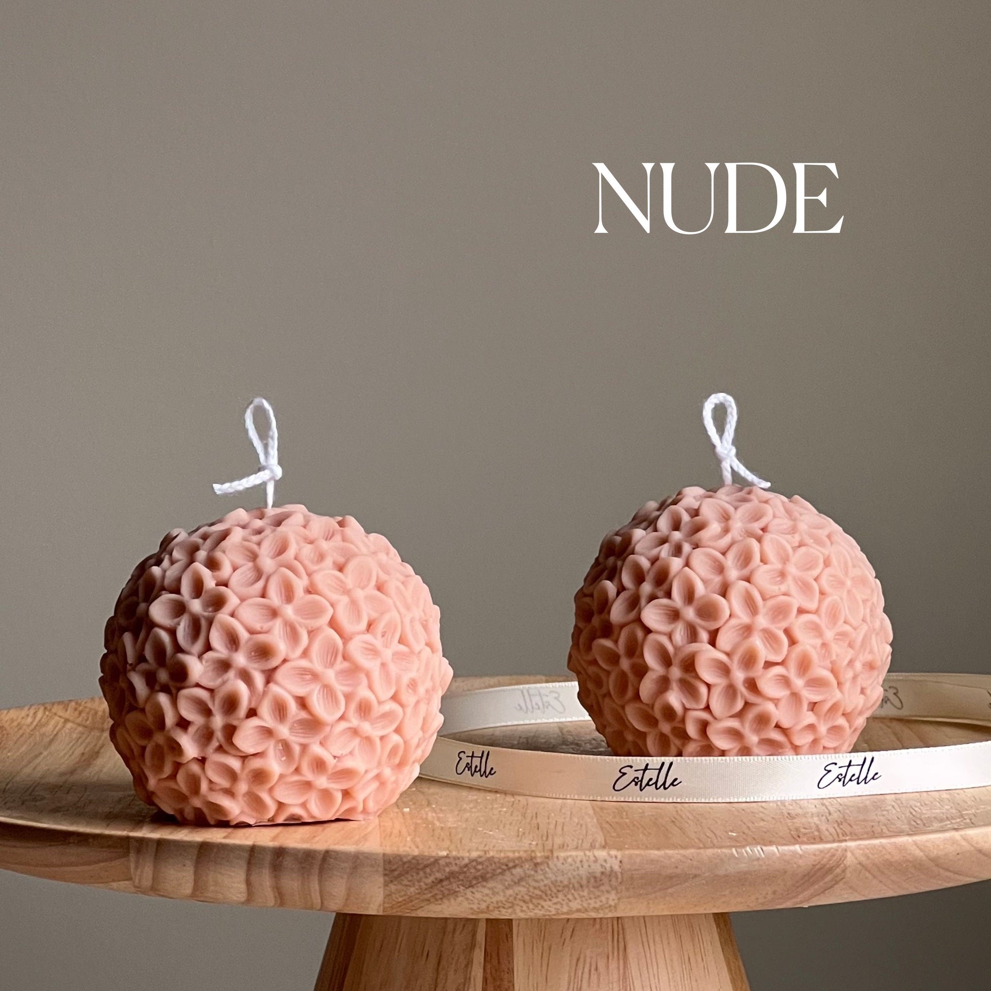 Handmade Soy Wax Ball Candle | Decorative Unscented Candle
