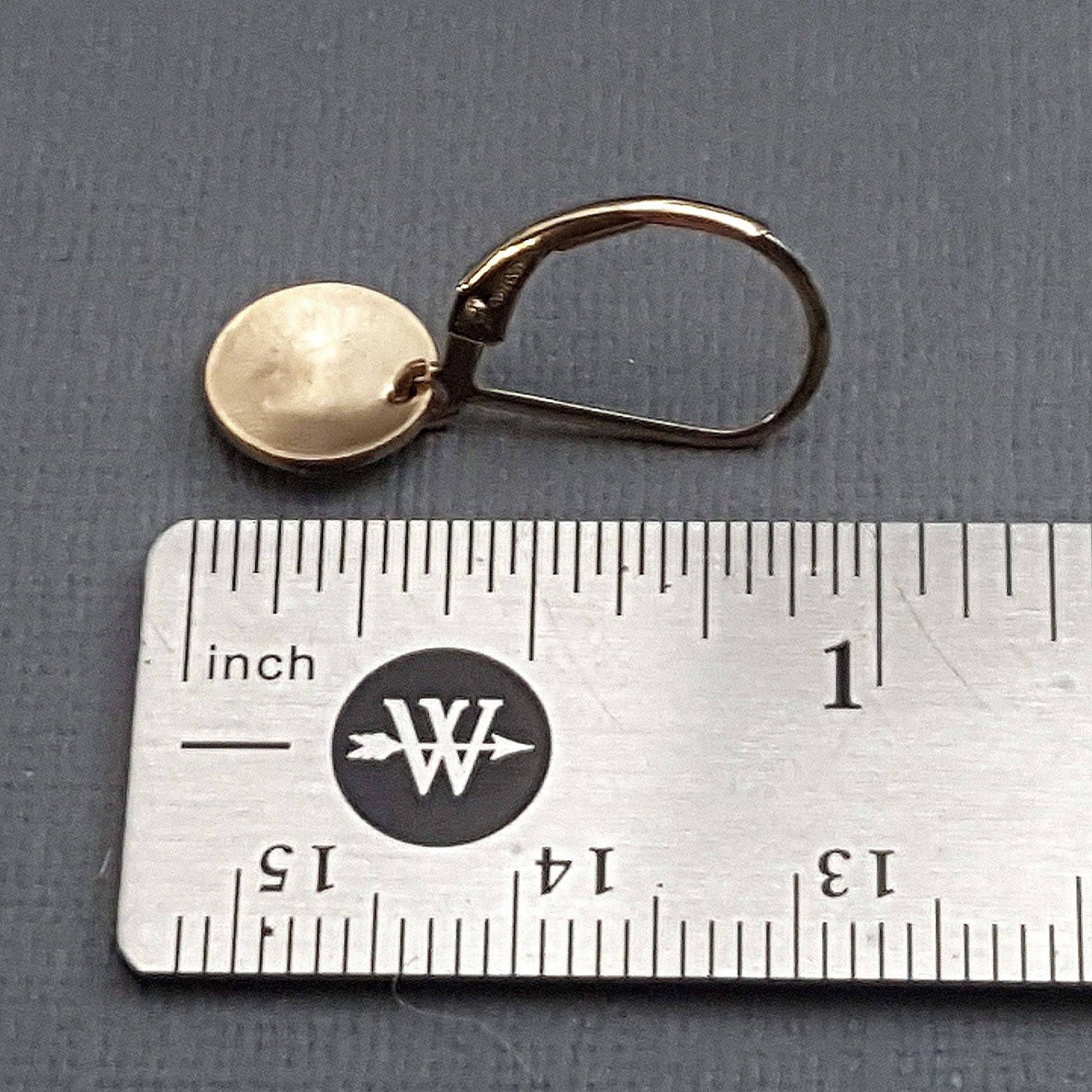 Hammered Goldfilled Disc Earrings: Minimalist Lever-back Dangles