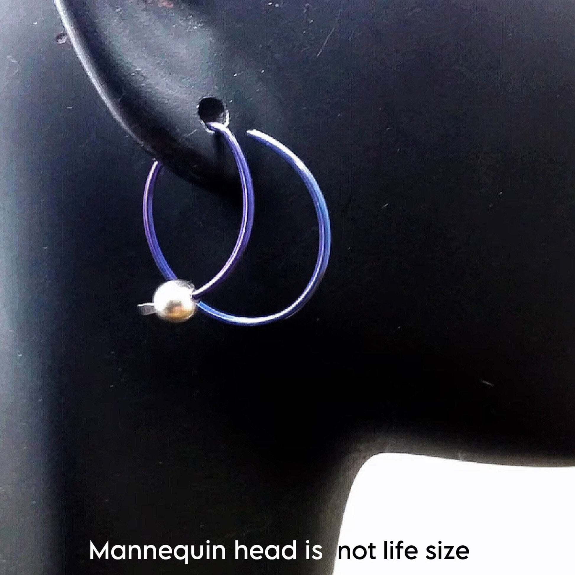 Niobium Hoop Earrings: Geometric Swarovski Pearl Hoops