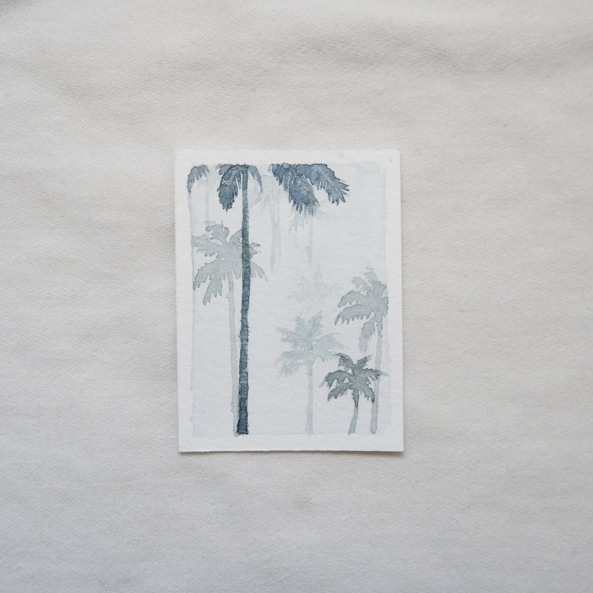 Aquarelle de palmier | Mini-peinture | Peinture originale | Pièce unique