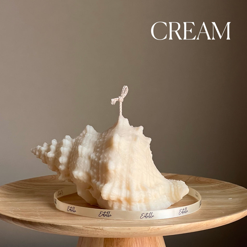 Large Seashell Soy Wax Candle: Unique Home Decor