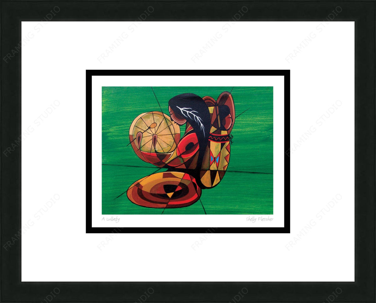 A Lullaby By Shelly Fletcher, Framed Artcard, Indigenous Art