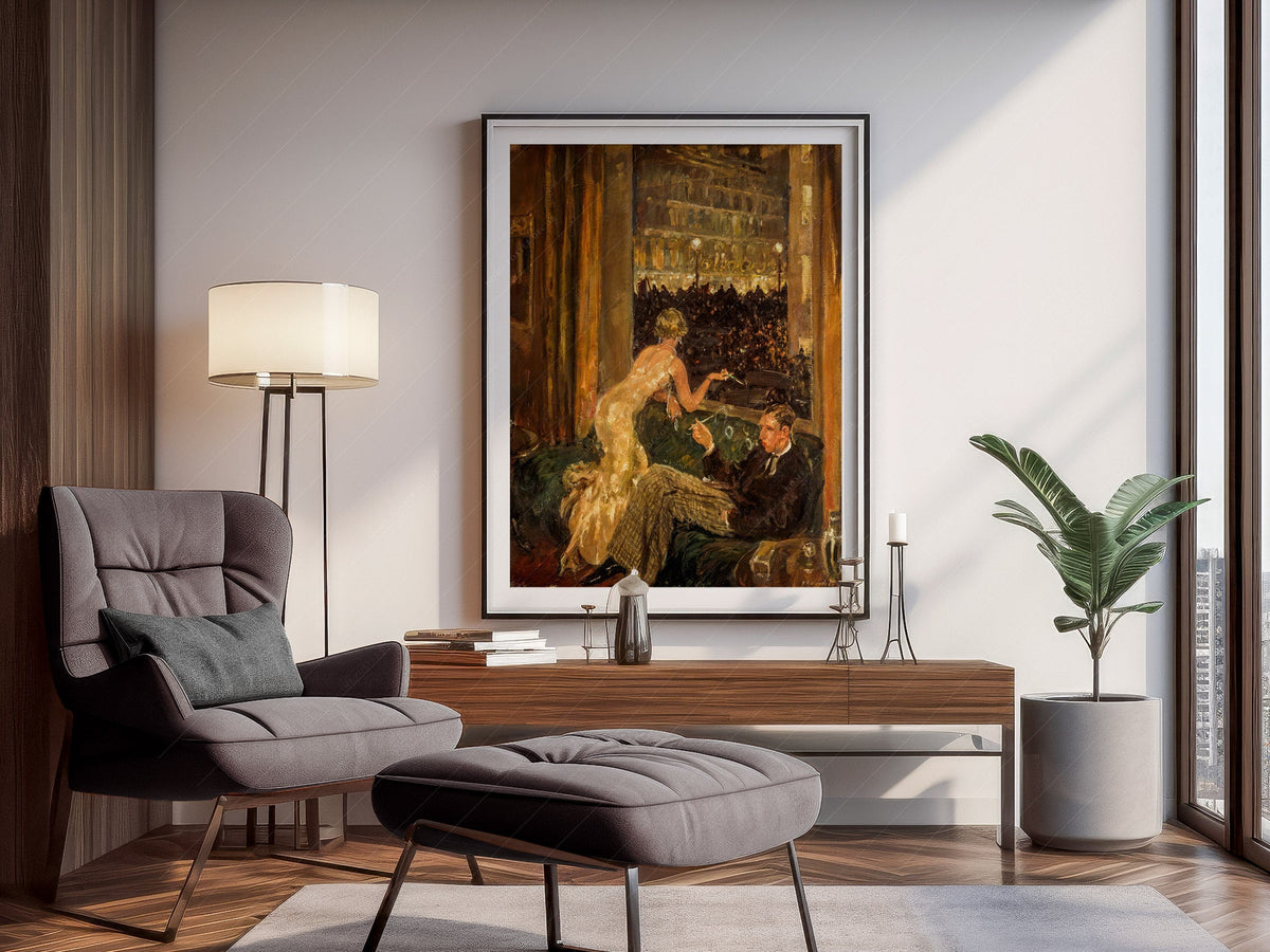 Thomas Cantrell Dugdale Viewed from an Interior Print – Vintage Art