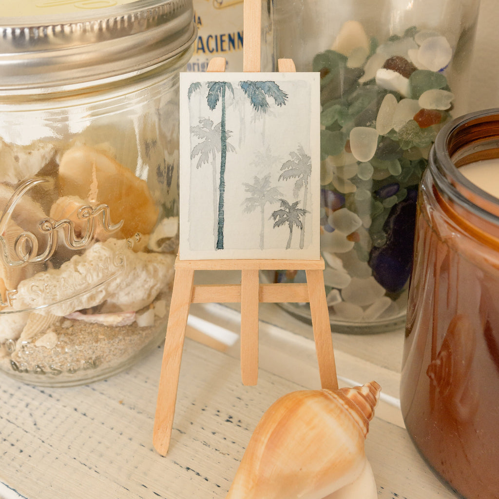 Aquarelle de palmier | Mini-peinture | Peinture originale | Pièce unique
