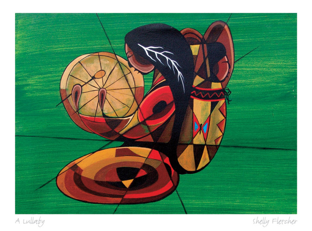 A Lullaby By Shelly Fletcher, Framed Artcard, Indigenous Art