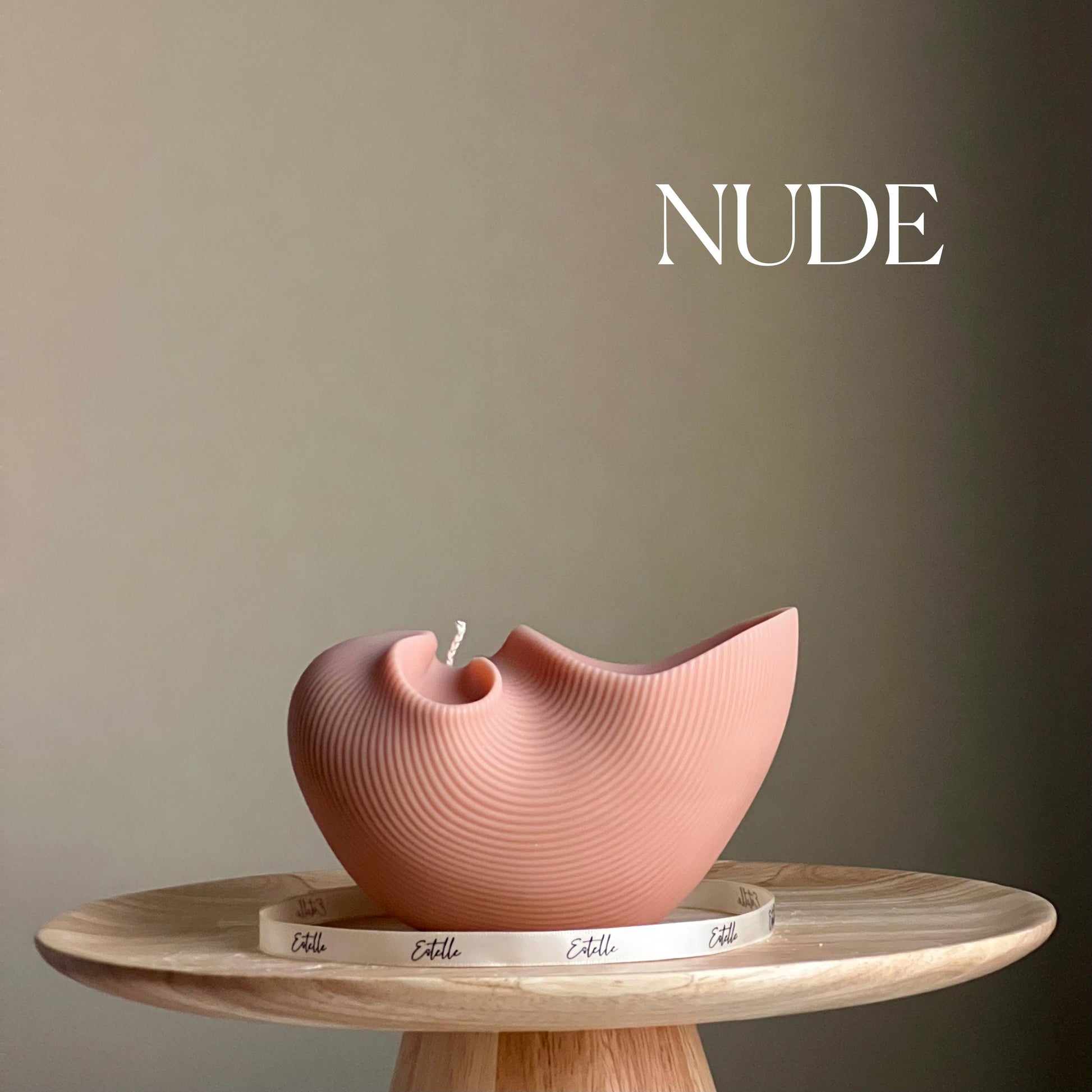 Large Seashell Soy Wax Candle | Unique Clam Shell Decor