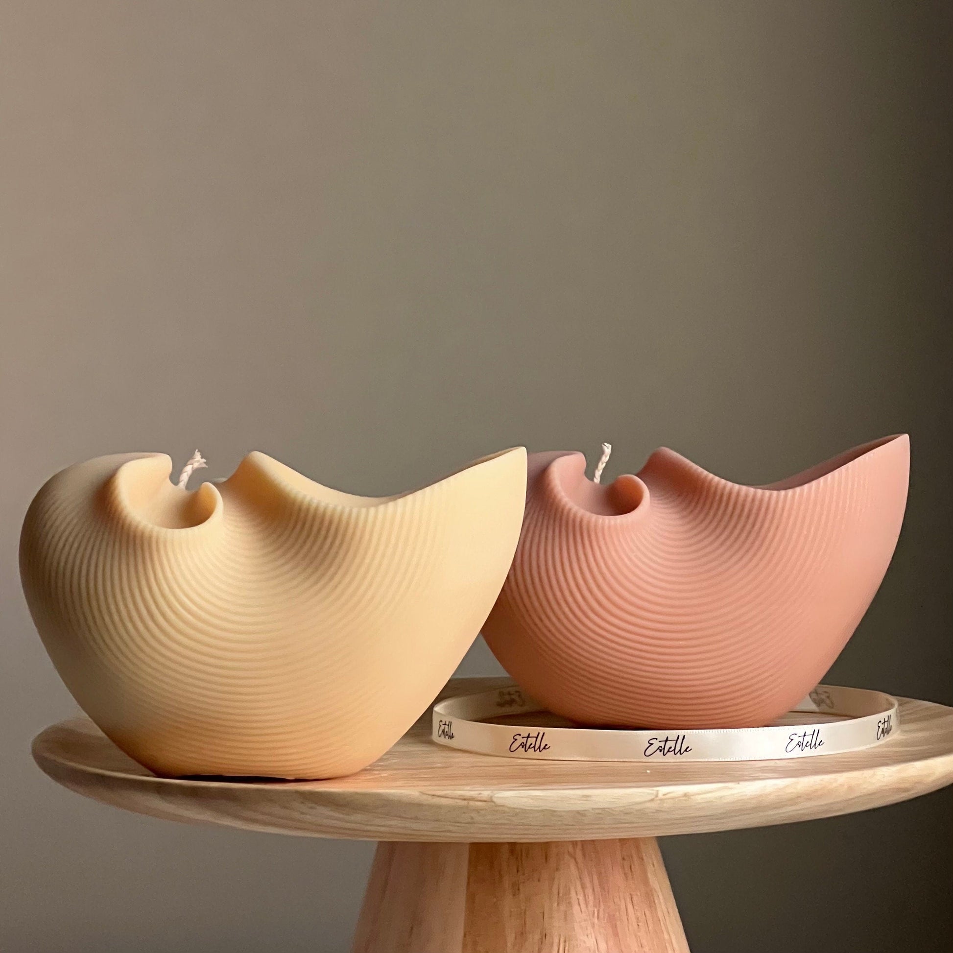 Large Seashell Soy Wax Candle | Unique Clam Shell Decor
