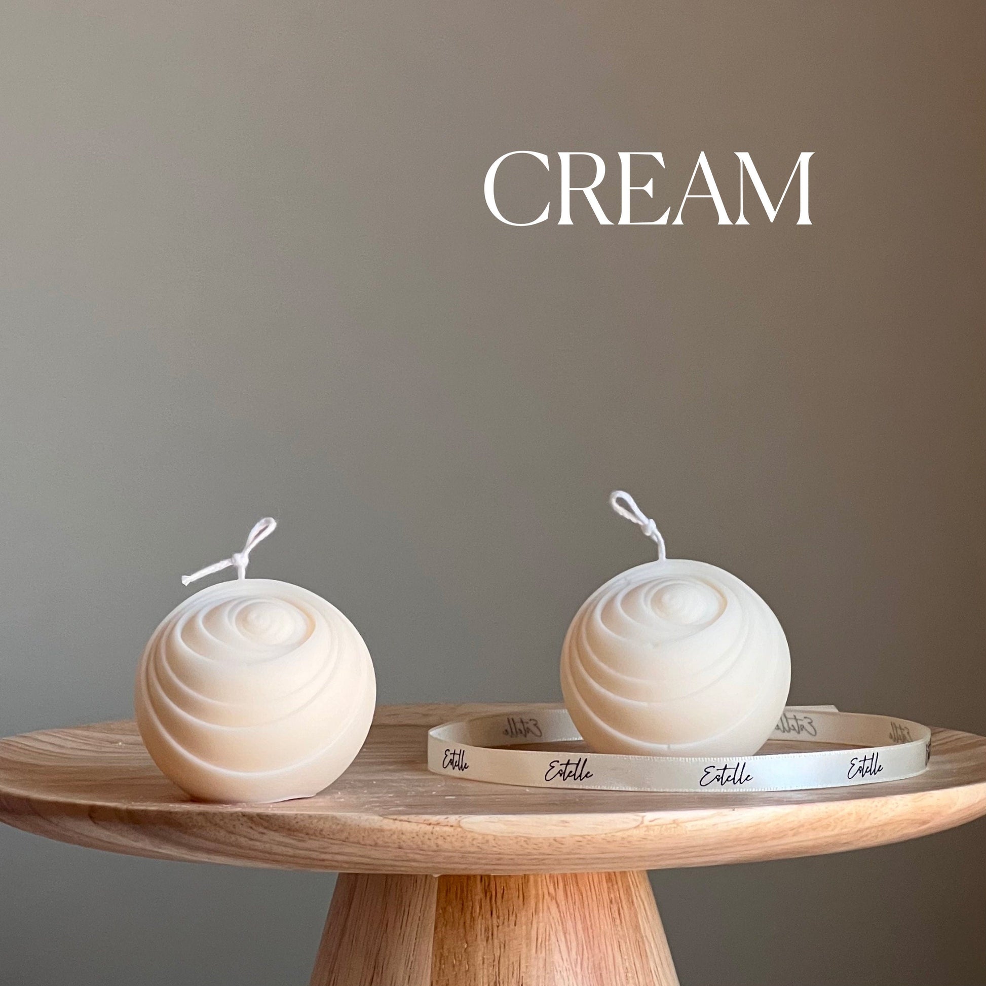 Lined Ball Soy Candle: Sculptural Home Decor