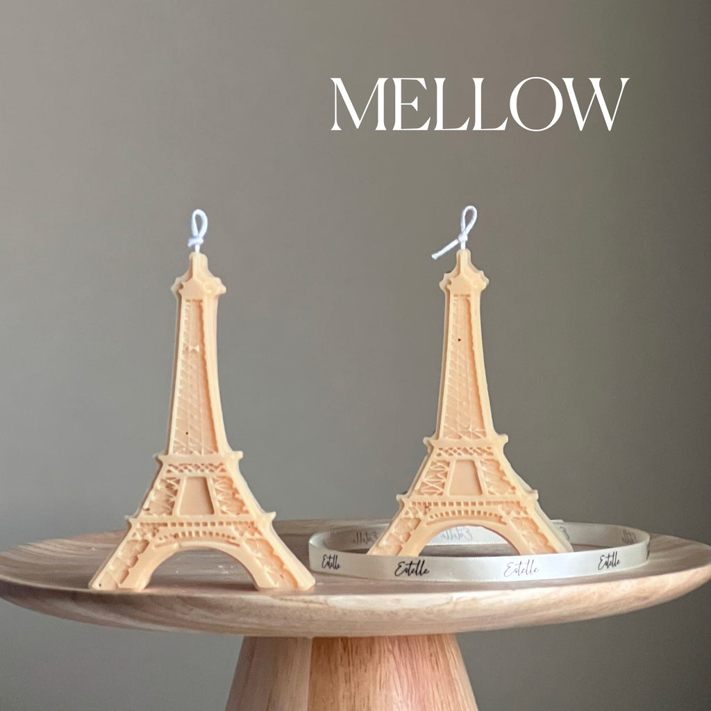 Eiffel Tower Soy Candle: Handmade Decorative Pillar Candle