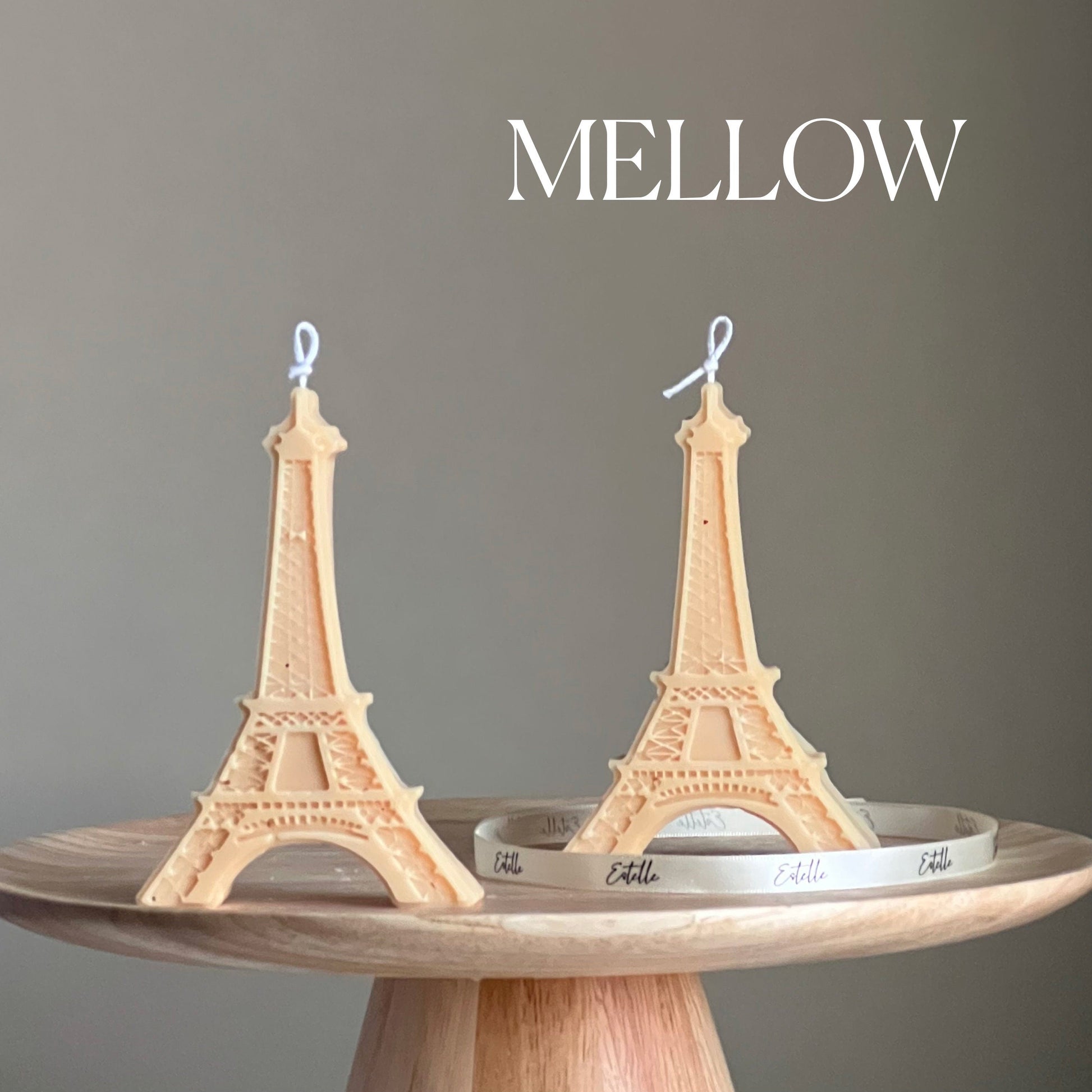 Eiffel Tower Soy Candle: Handmade Decorative Pillar Candle