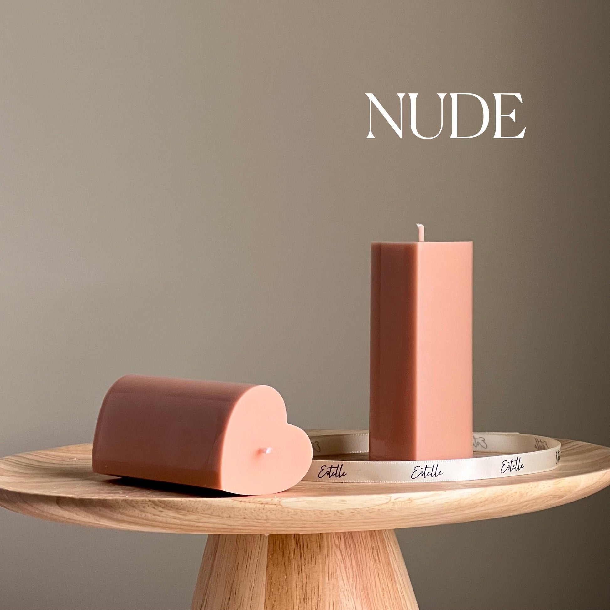 Heart Soy Pillar Candle | Sculptural Home Decor