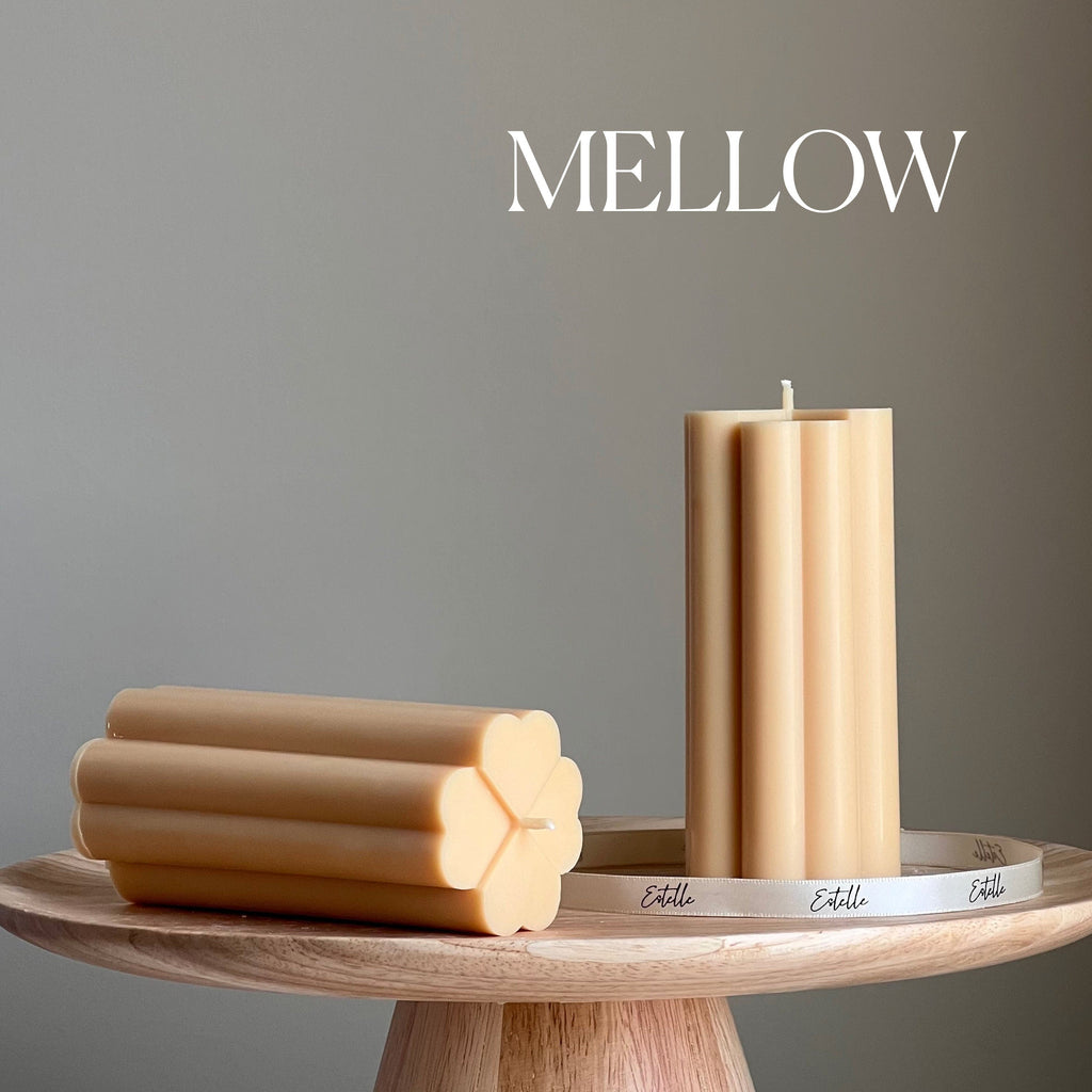Lucky Leave Soy Pillar Candle: Sculptural Home Decor