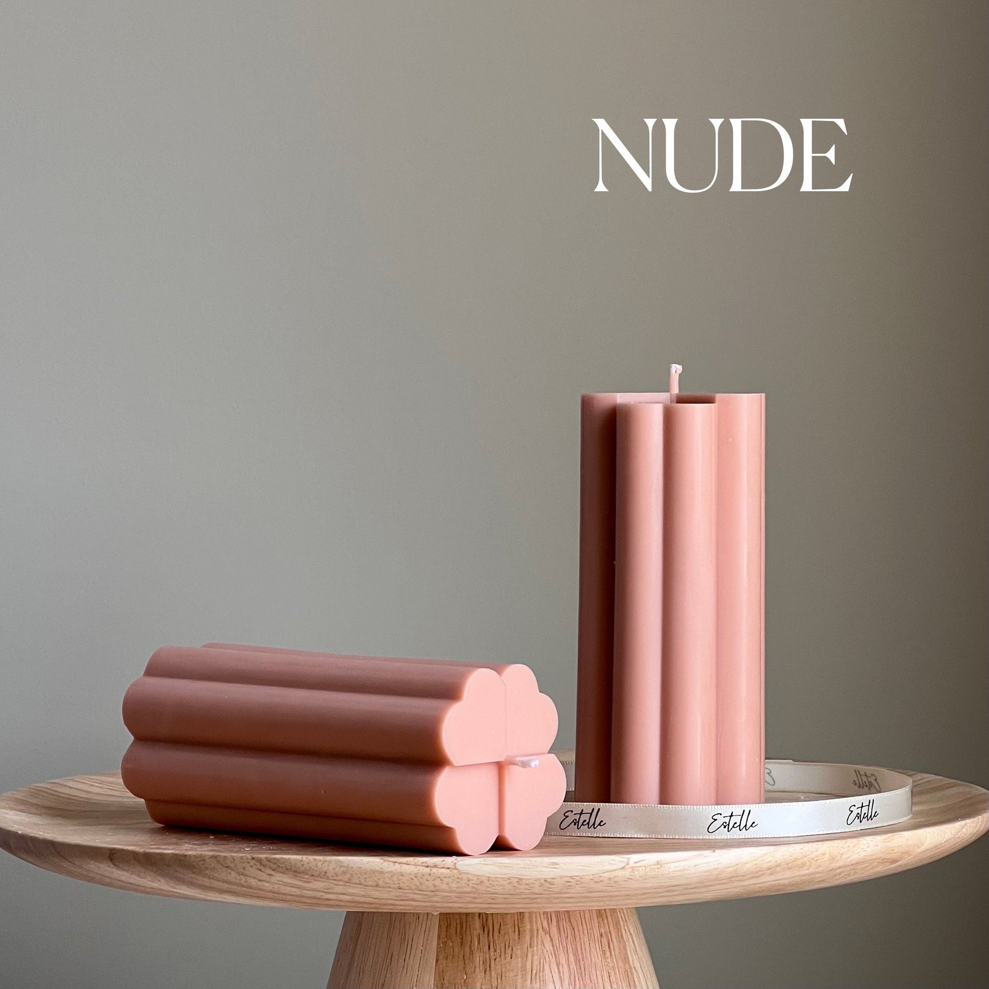 Lucky Leave Soy Pillar Candle: Sculptural Home Decor