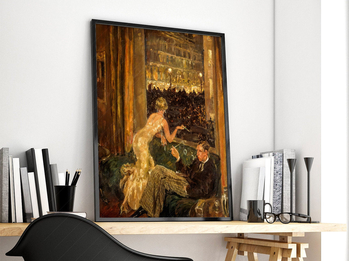 Thomas Cantrell Dugdale Viewed from an Interior Print – Vintage Art