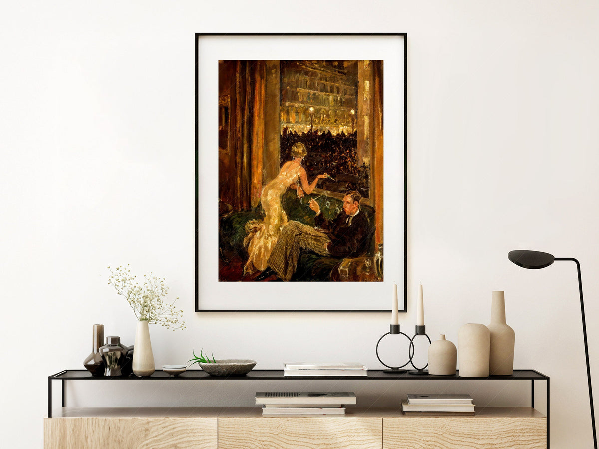 Thomas Cantrell Dugdale Viewed from an Interior Print – Vintage Art