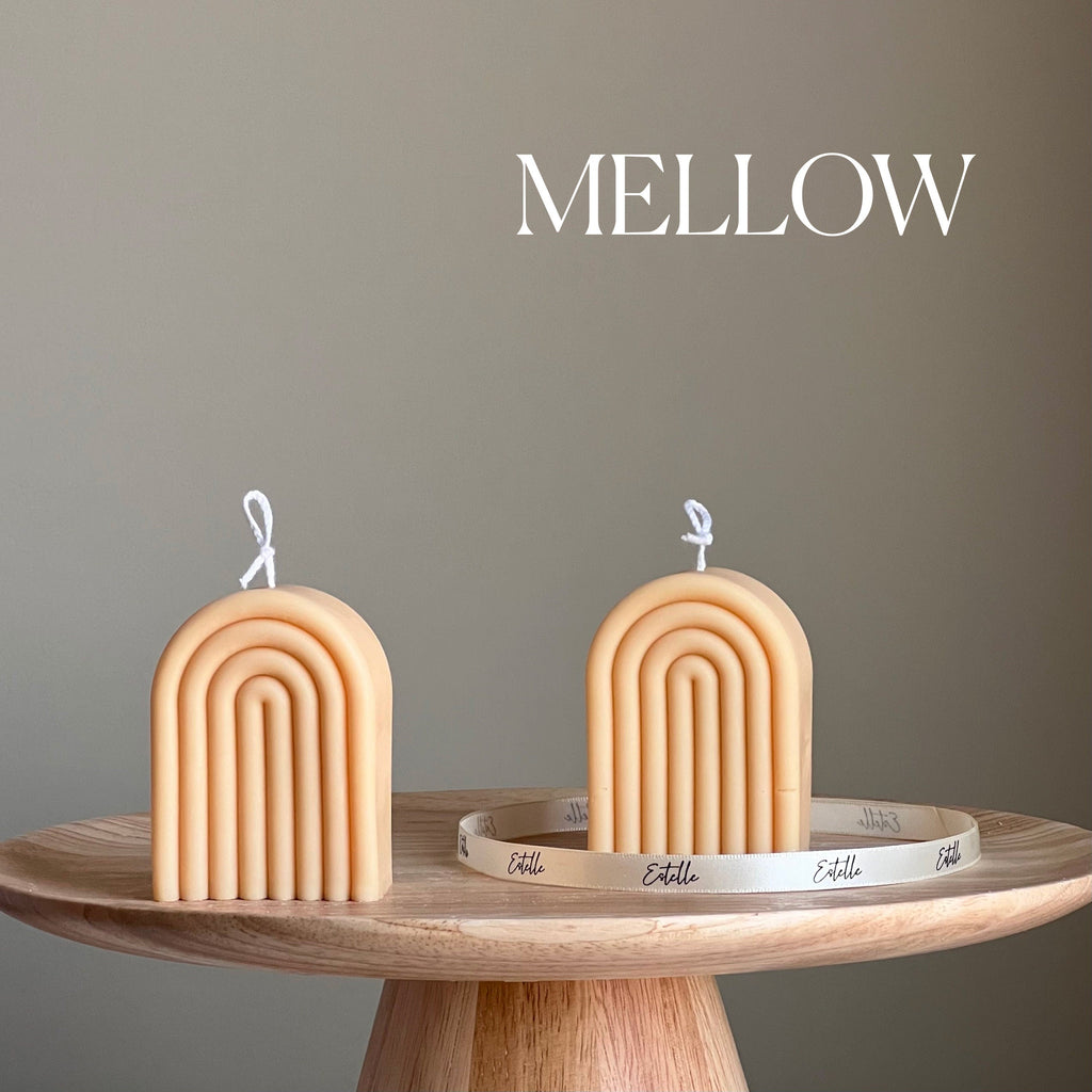 Hand Poured Soy Wax Rainbow Candle: Sculptural Home Decor