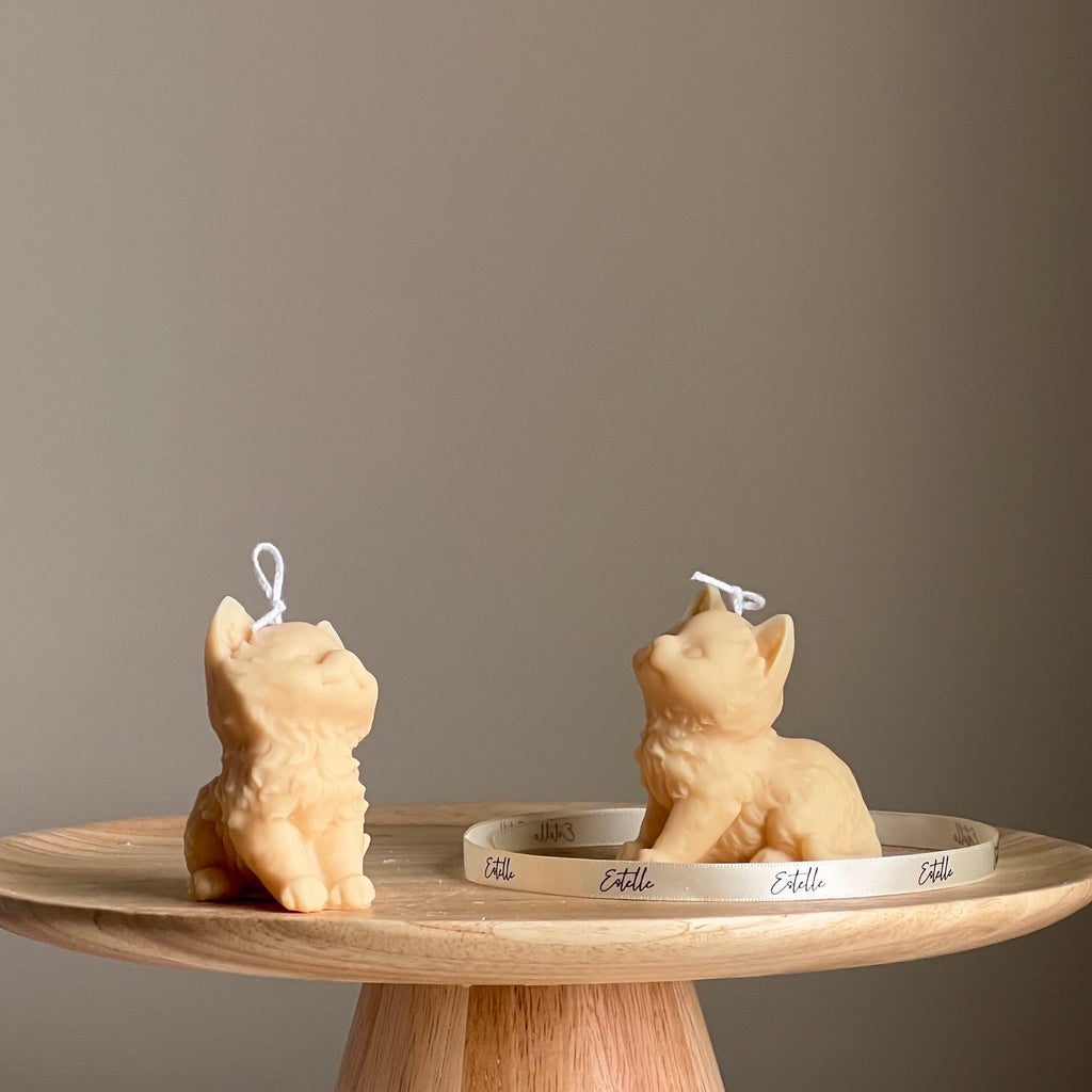 Handmade Kitty Soy Candle | Decorative Pillar