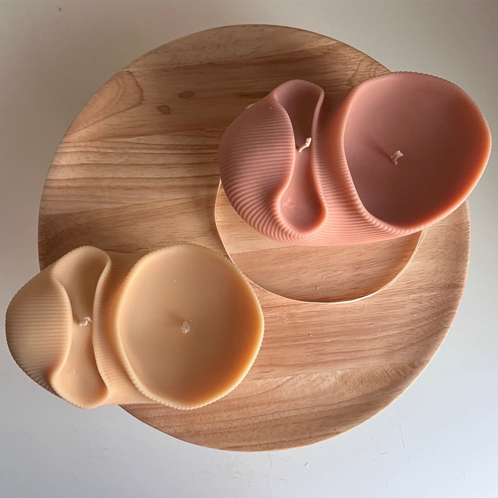 Large Seashell Soy Wax Candle | Unique Clam Shell Decor