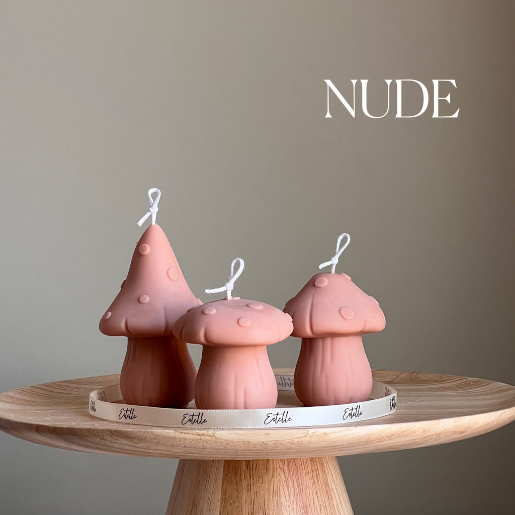 Ensemble de bougies champignon | Décor pour la maison en cire de soja
