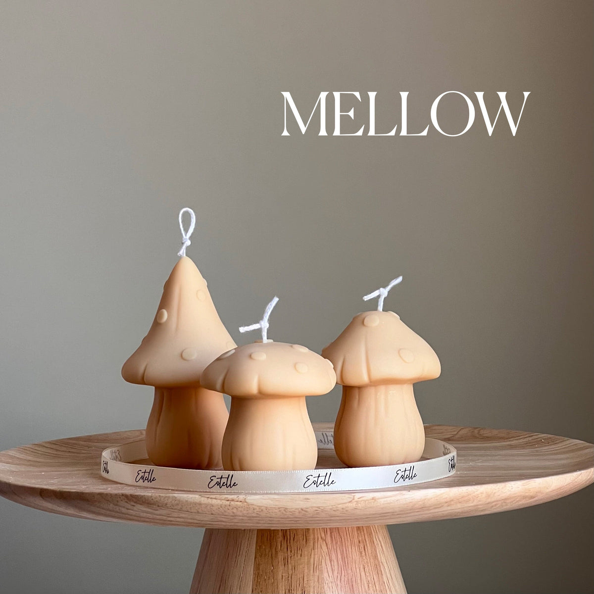 Ensemble de bougies champignon | Décor pour la maison en cire de soja
