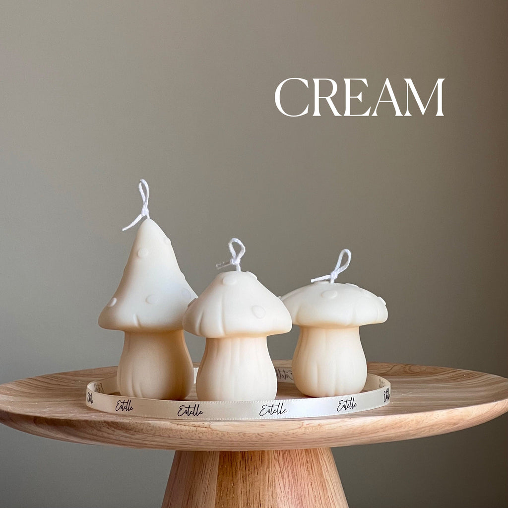 Ensemble de bougies champignon | Décor pour la maison en cire de soja