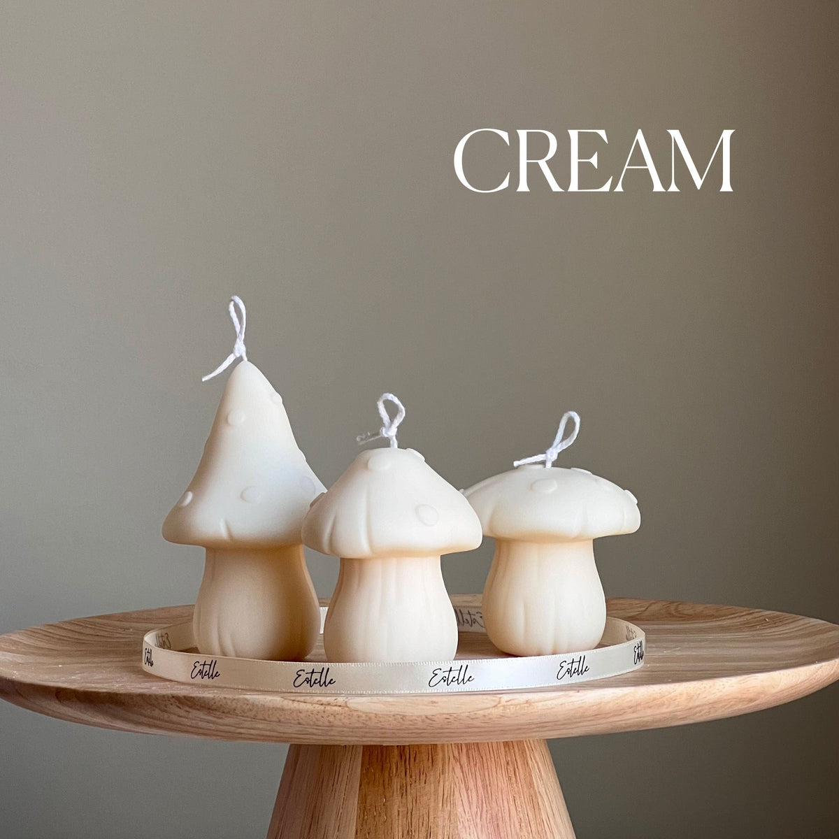Ensemble de bougies champignon | Décor pour la maison en cire de soja
