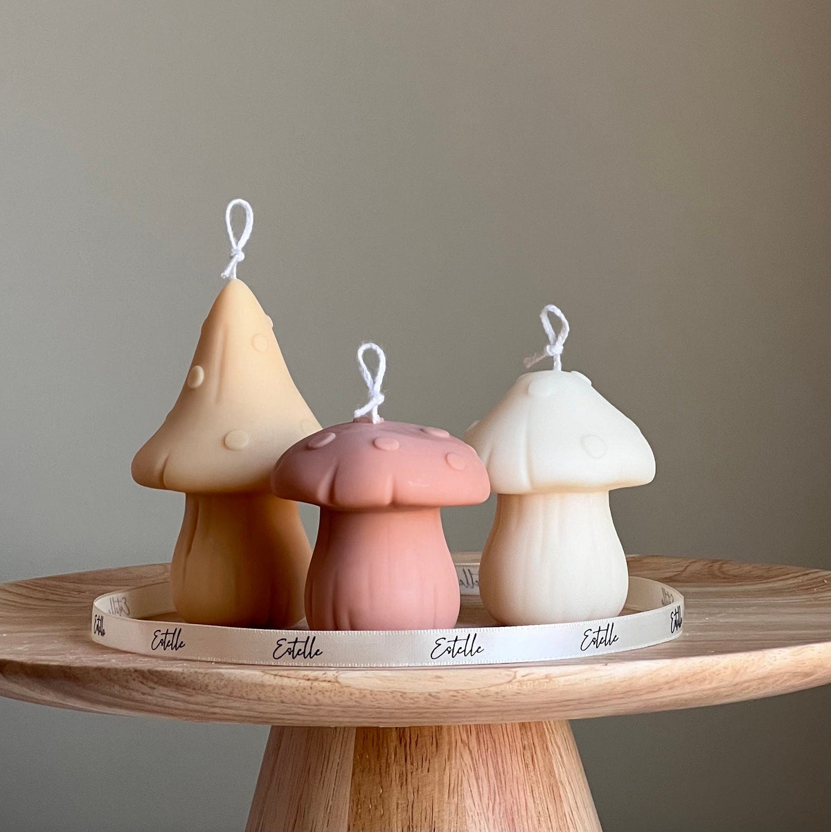 Ensemble de bougies champignon | Décor pour la maison en cire de soja