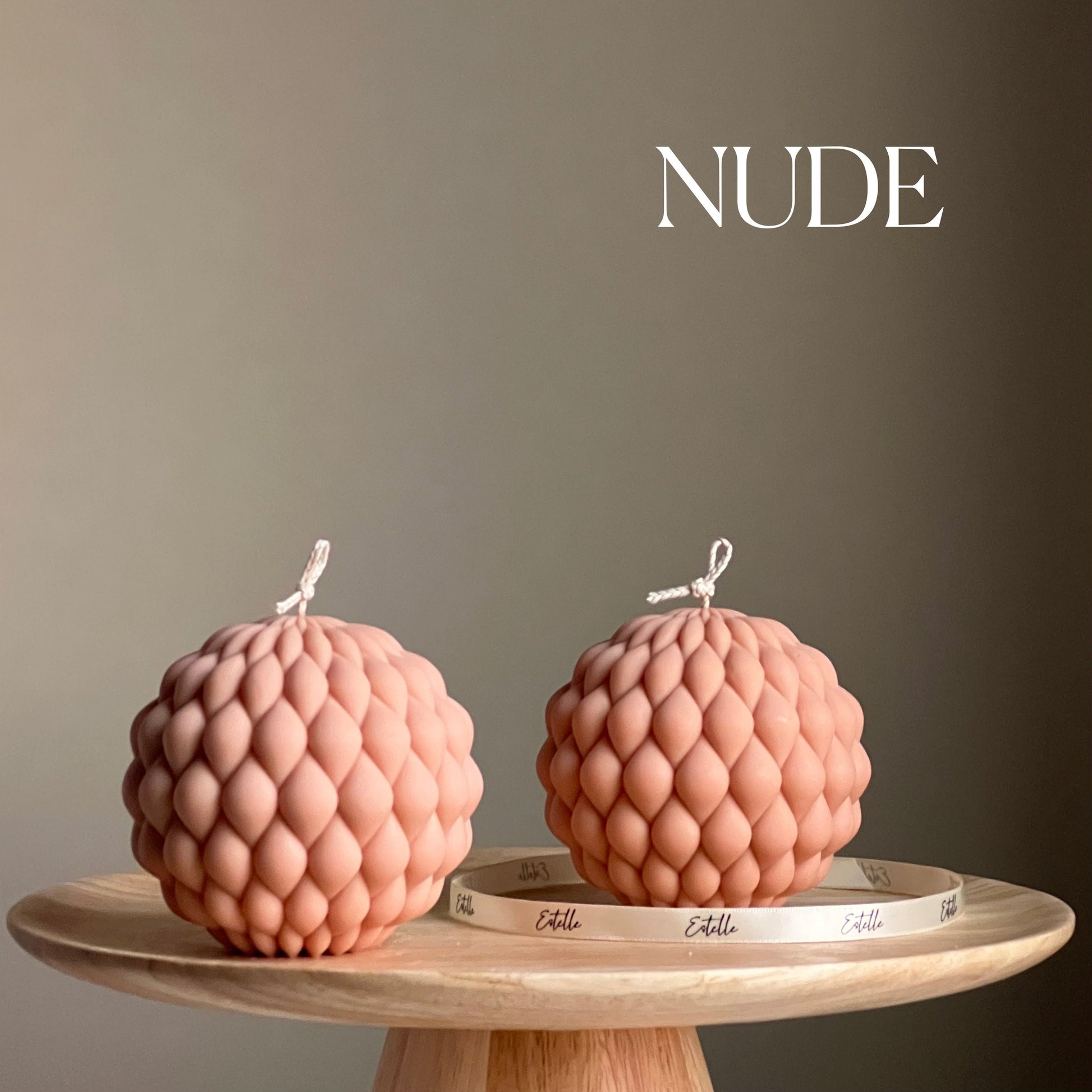 Large Bubble Ball Candle: Handmade Soy Pillar Candle, Home Decor