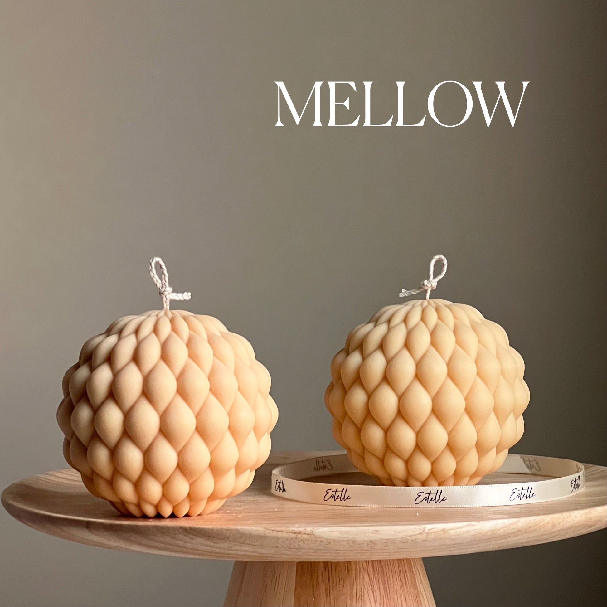 Large Bubble Ball Candle: Handmade Soy Pillar Candle, Home Decor