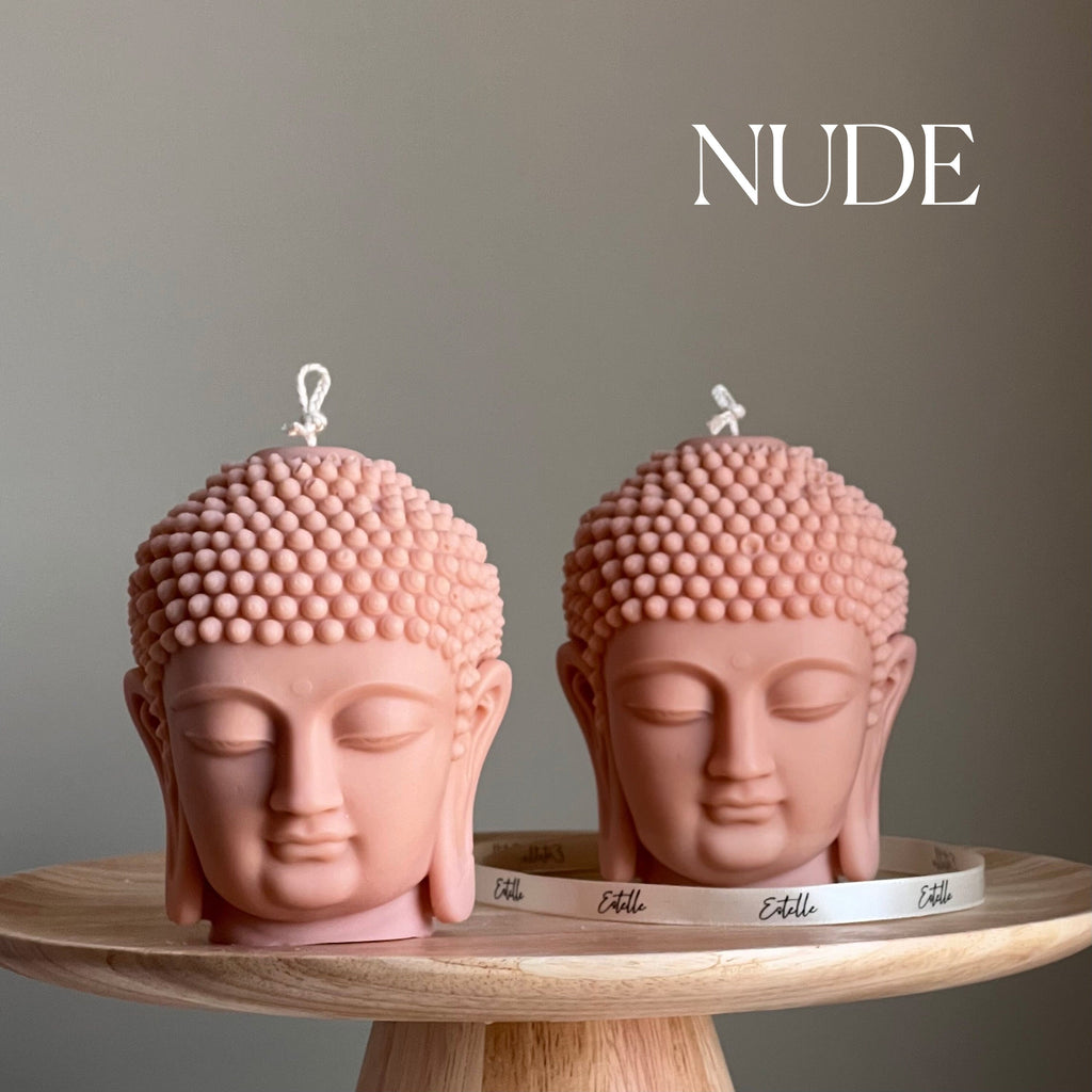 Bougie buste de Bouddha | Statue sculpturale en cire de soja